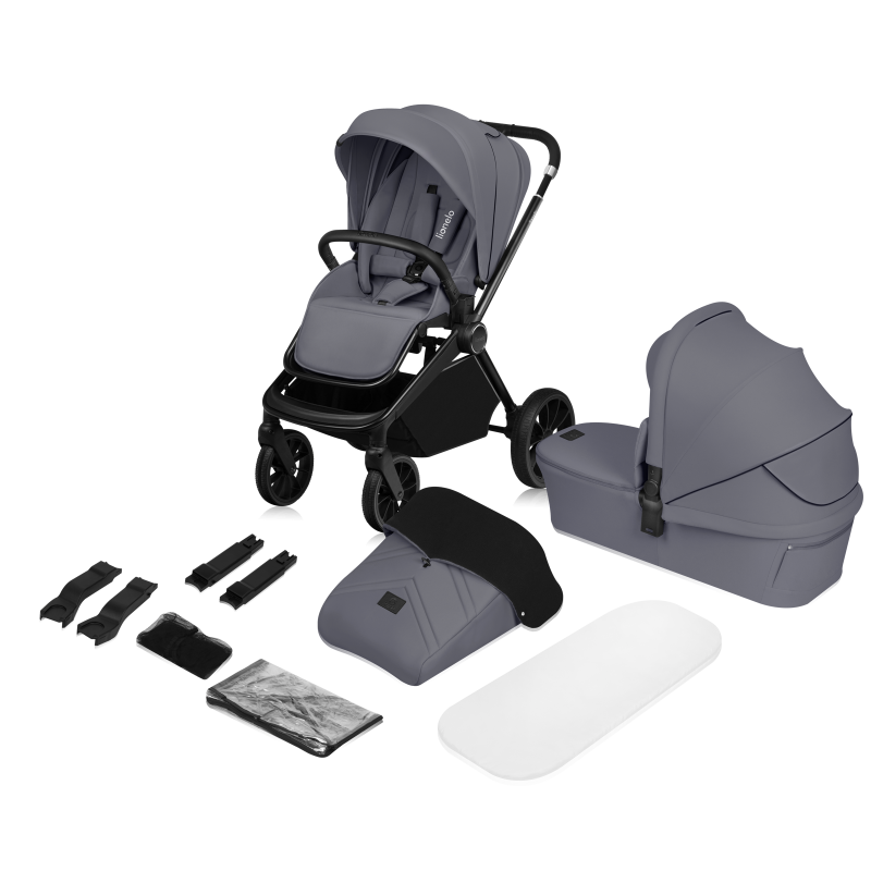 Lionelo Mika Plus 2in1 Grey Stone — Multi-function pram