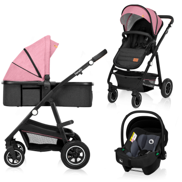 Lionelo Amber 3in1 Pink Rose — Multi-function pram