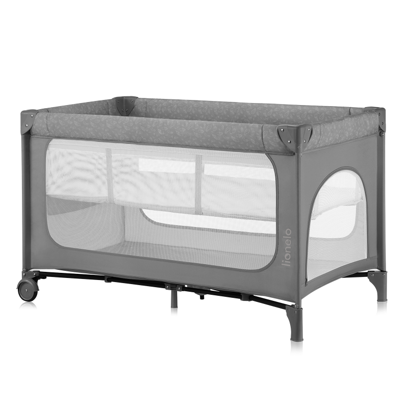 Lionelo Jasmin Easy Fold Grey Stone — Cot 2in1