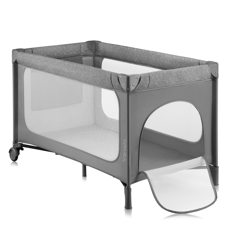 Lionelo Jasmin Easy Fold Grey Stone — Cot 2in1