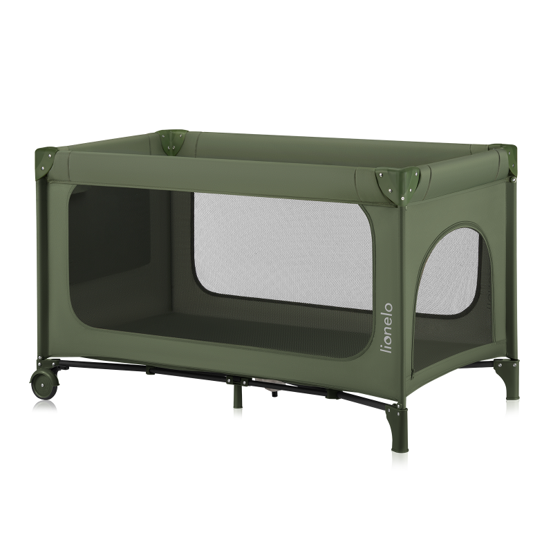 Lionelo Jasmin Easy Fold Green Olive — Cot 2in1