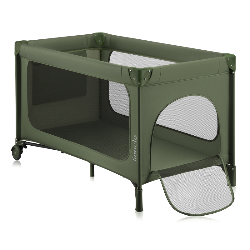 Lionelo Jasmin Easy Fold Green Olive — Cot 2in1