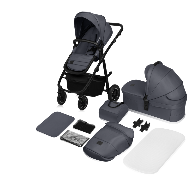 Lionelo Amber Plus 2-in-1 Grey Graphite — Multi-function pram