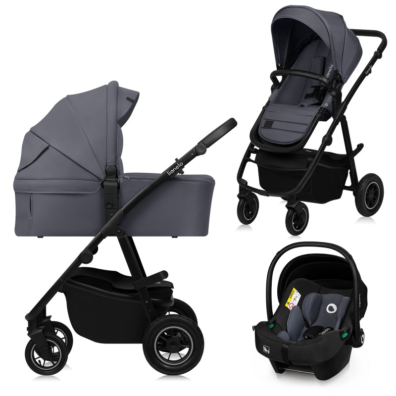 Lionelo Amber Plus 3-in-1 Grey Graphite — Multi-function pram