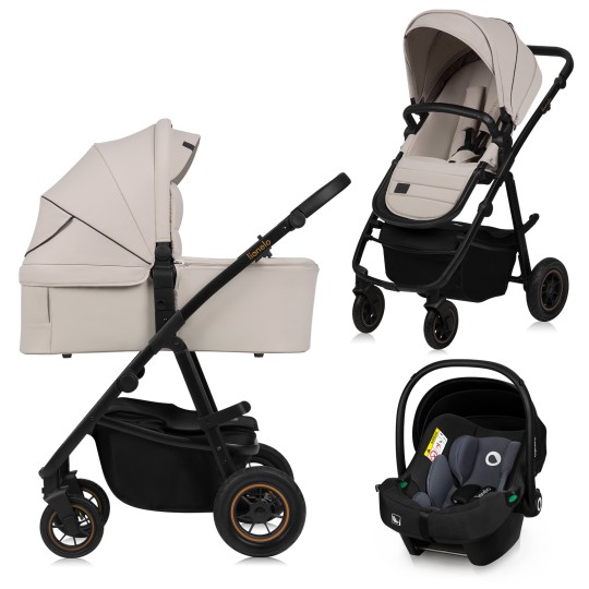 Lionelo Amber Plus 3-in-1 Beige Sand — Multi-function pram