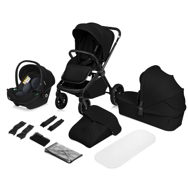 Lionelo Mika Plus 3in1 Black Onyx — Multi-function pram