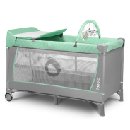 Lionelo Flower Turquoise — Cot 2in1