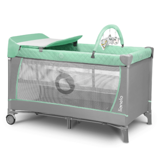 Lionelo Flower Turquoise — Cot 2in1