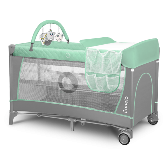 Lionelo Flower Turquoise — Cot 2in1