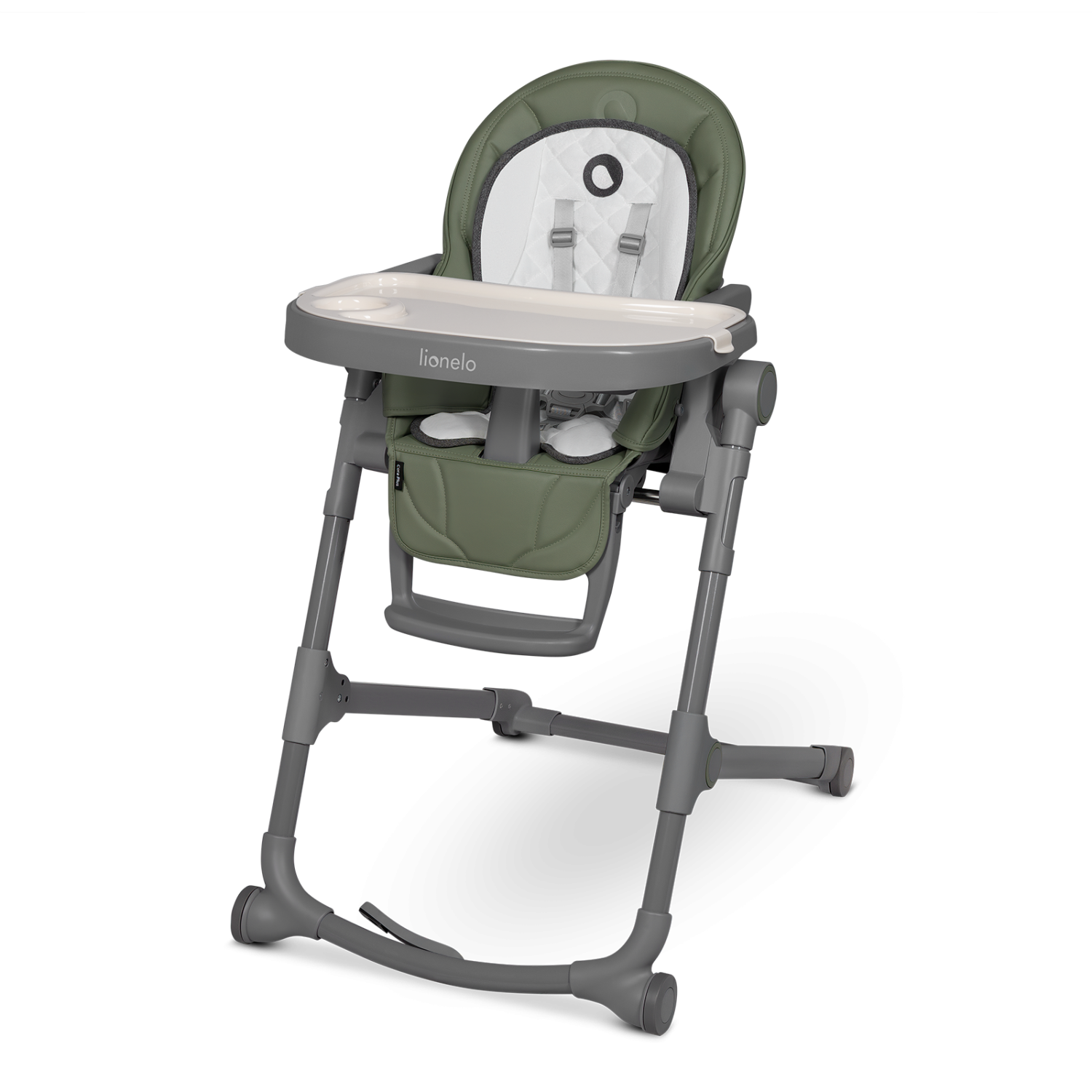 LIONELO Koen trona plegable, tronas de bebe para bebés 2 en 1,  antideslizante, de 6 a 36 meses, cinturones de seguridad de 5 puntos,  capacidad de