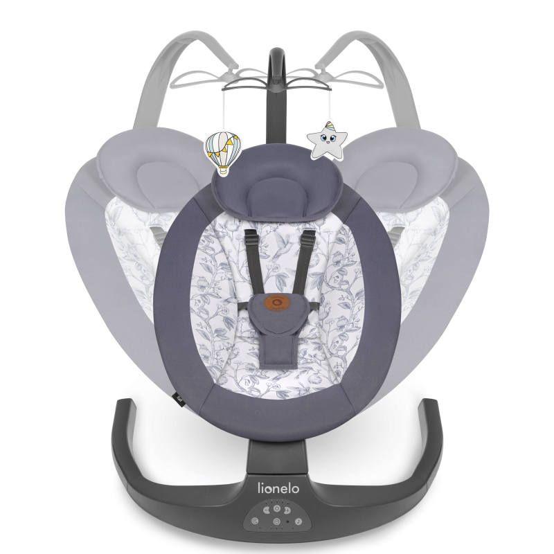 Lionelo Ralf Grey White — Bouncer-rocker