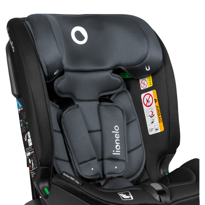 Lionelo Bastiaan RWF i-Size Grey Stone — child safety seat i-Size