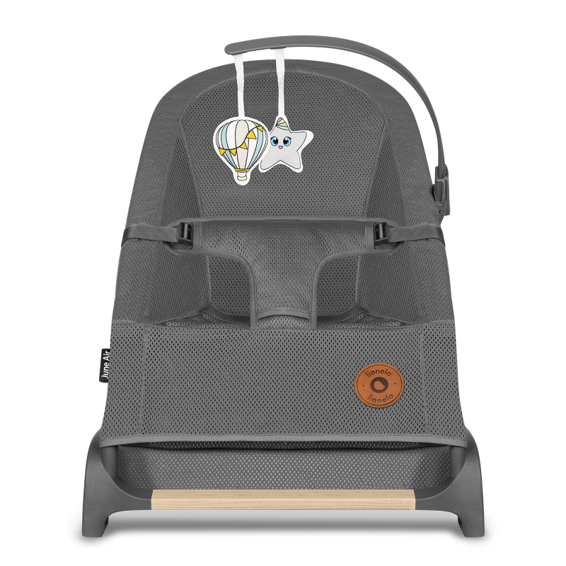 Lionelo June Air Grey Graphite — Bouncer - rocker