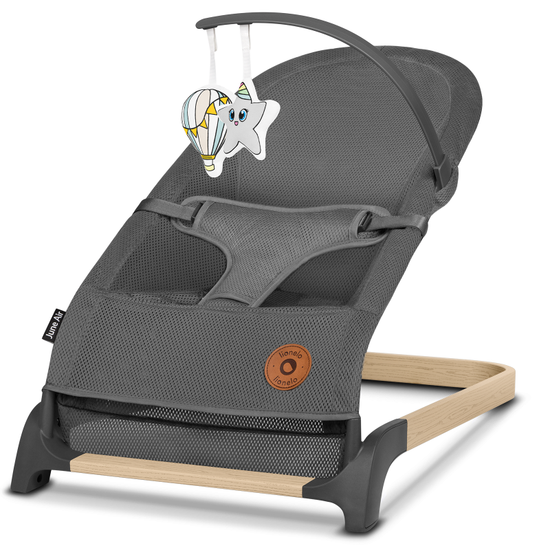 Lionelo June Air Grey Graphite — Bouncer - rocker