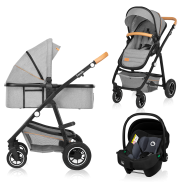 Lionelo Amber 3in1 Grey Stone — Multi-function pram