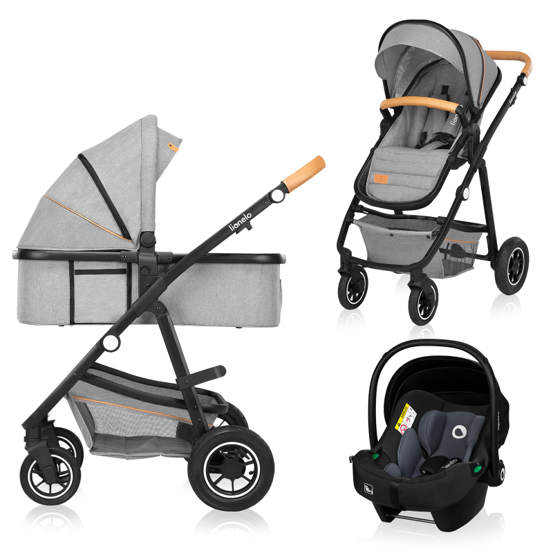 Lionelo Amber 3in1 Grey Stone — Multi-function pram