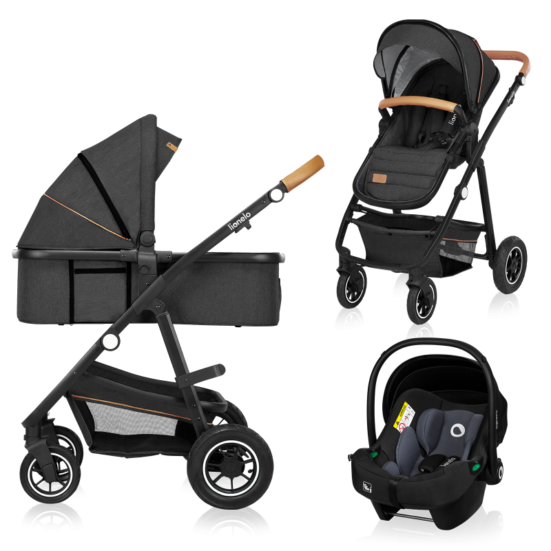 Lionelo Amber 3in1 Grey Graphite — Multi-function pram