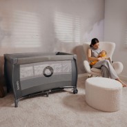 Lionelo Stefi Plus Grey White — Cot 2in1