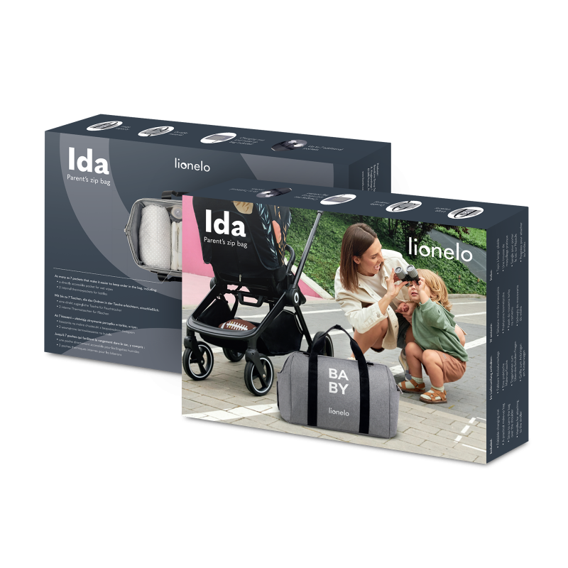 Lionelo Ida Black Onyx — Pram bag