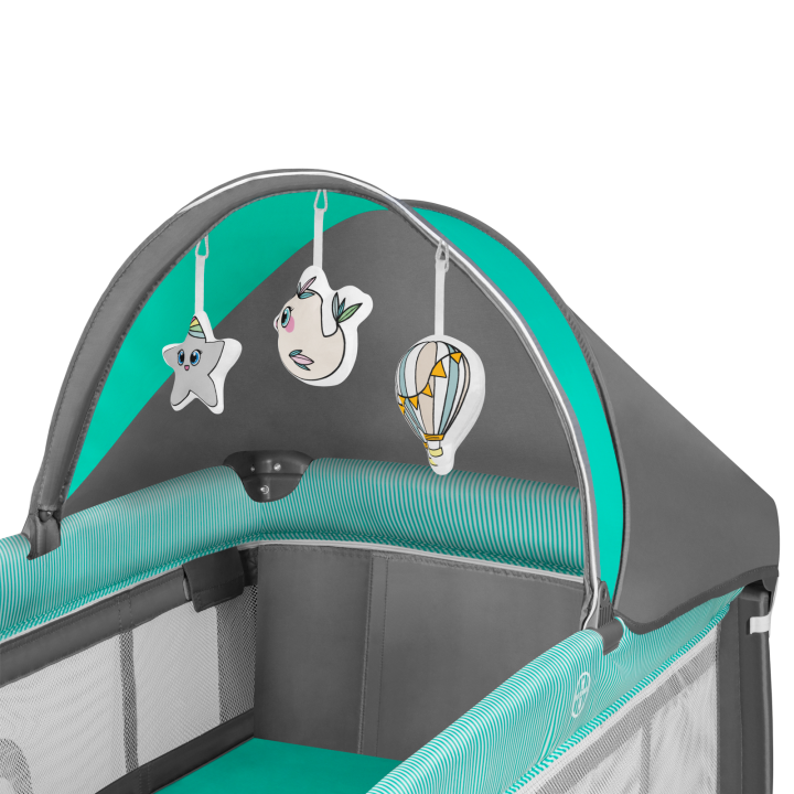 Lionelo Sven Plus Turquoise/Grey — cot 2 in 1