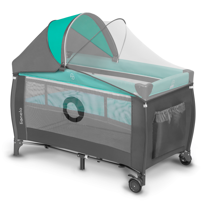 Lionelo Sven Plus Turquoise/Grey — Cot 2in1