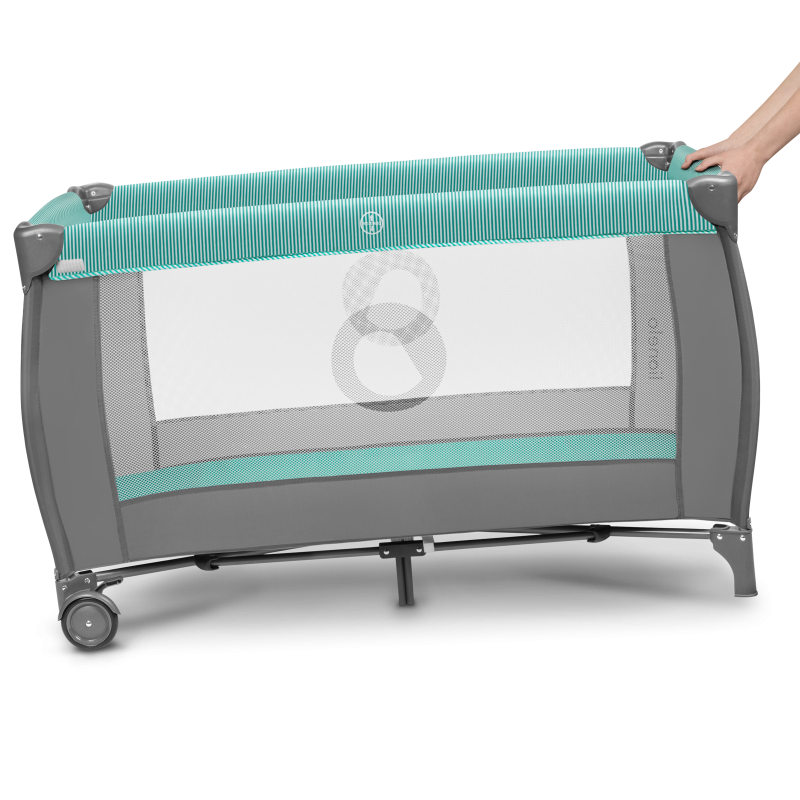 Lionelo Sven Plus Turquoise/Grey — Cot 2in1