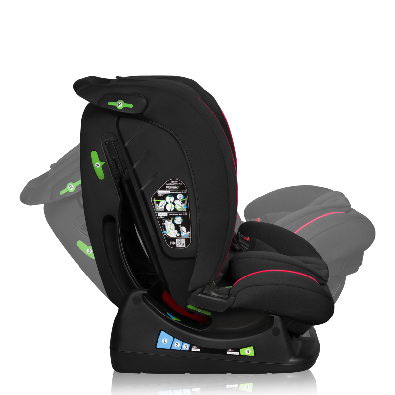 lionelo ​​Aart i-Size Black Carbon Red — Child safety seat