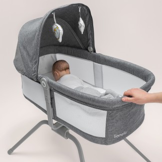 Lionelo Malin Grey Stone — Cot with rocker function