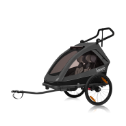 Lionelo Cama Grey Graphite — bicycle trailer with stroller function