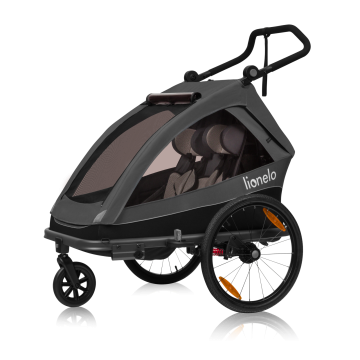 Lionelo Cama Grey Graphite — bicycle trailer with stroller function