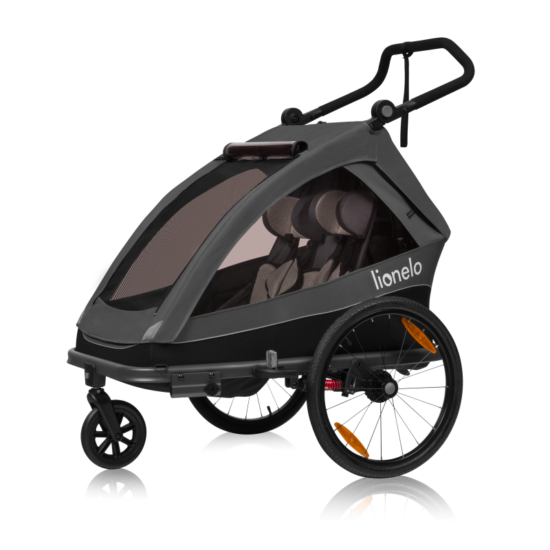 Lionelo Cama Grey Graphite — bicycle trailer with stroller function