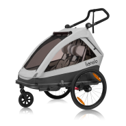 Lionelo Cama Grey Stone — bicycle trailer with stroller function