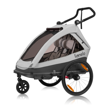 Lionelo Cama Grey Stone — bicycle trailer with stroller function