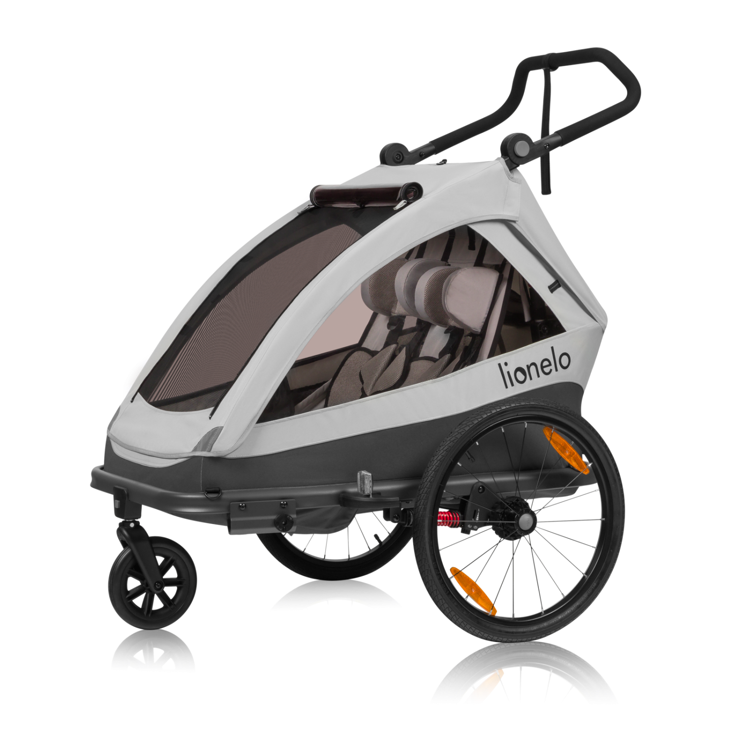 Lionelo Cama Grey Stone — bicycle trailer with stroller function