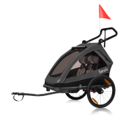 Lionelo Cama Grey Graphite — bicycle trailer with stroller function