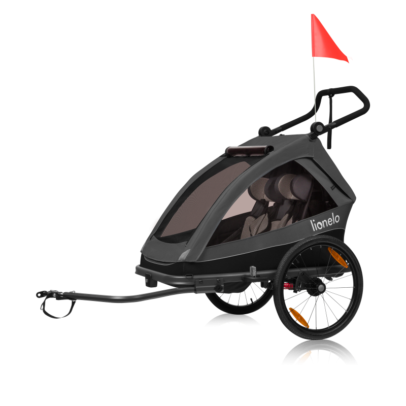 Lionelo Cama Grey Graphite — bicycle trailer with stroller function