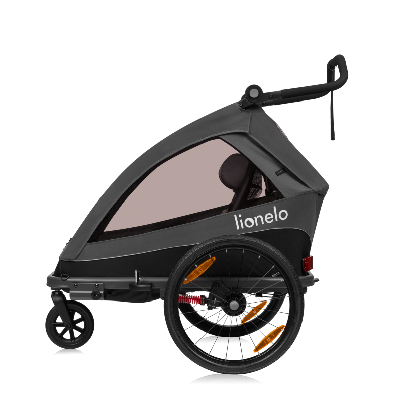 Lionelo Cama Grey Graphite — bicycle trailer with stroller function