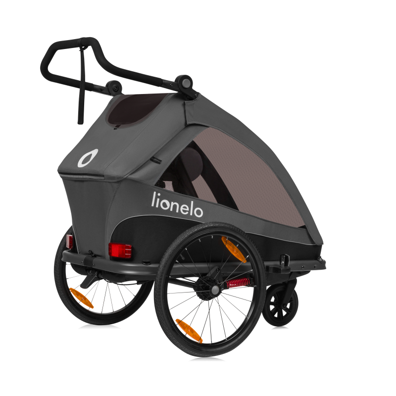 Lionelo Cama Grey Graphite — bicycle trailer with stroller function