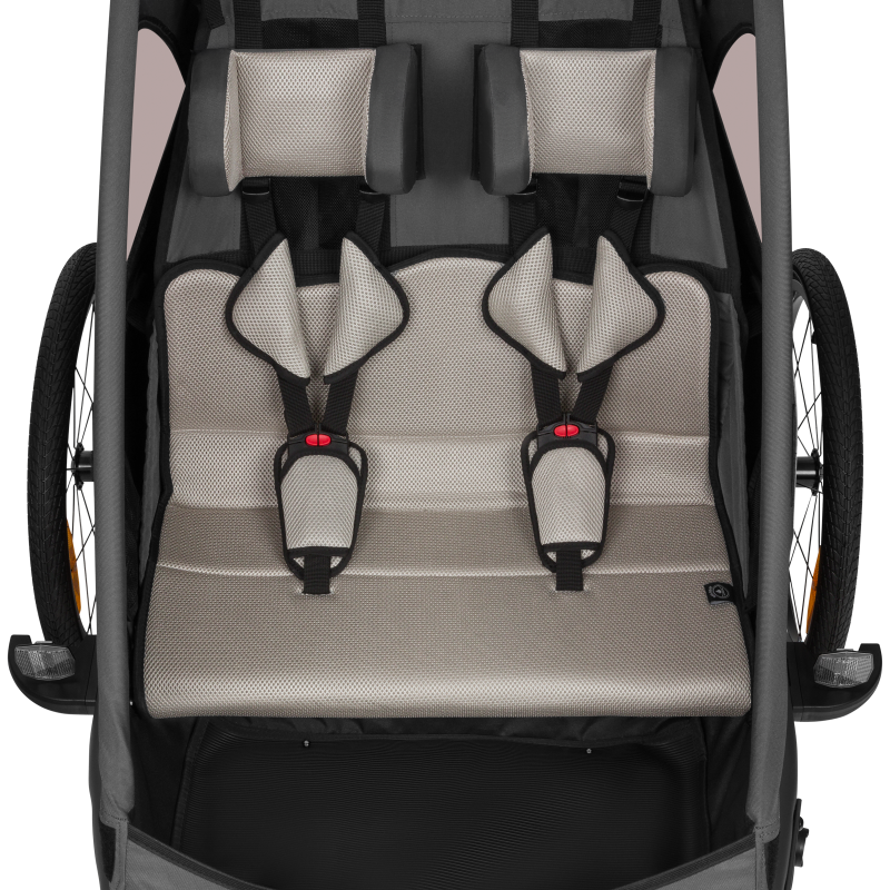 Lionelo Cama Grey Graphite — bicycle trailer with stroller function