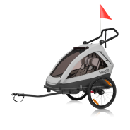 Lionelo Cama Grey Stone — bicycle trailer with stroller function