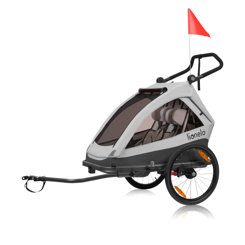 Lionelo Cama Grey Stone — bicycle trailer with stroller function