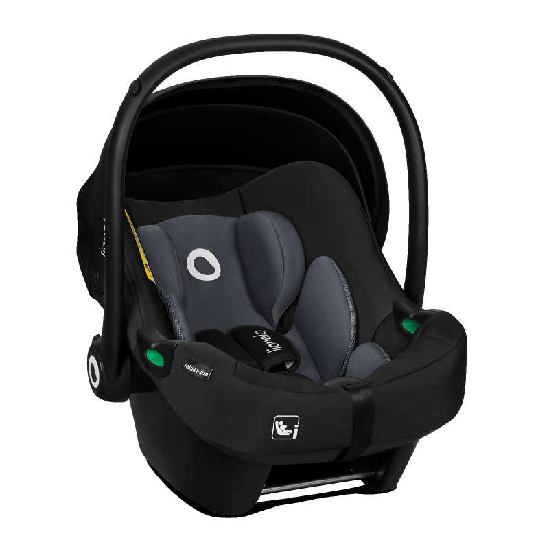 lionelo Astrid i-Size Set Black Grey — Car seat with ISOFIX base