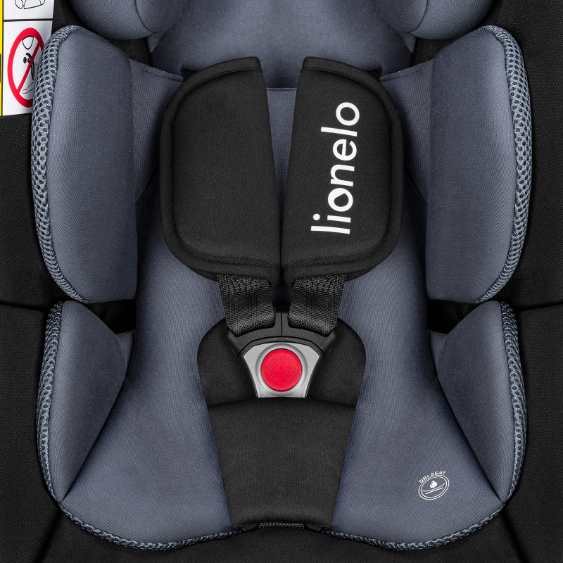 lionelo Astrid i-Size Set Black Grey — Car seat with ISOFIX base