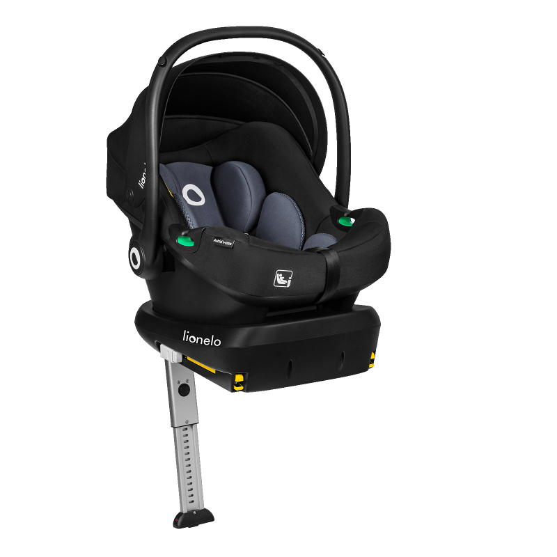 lionelo Astrid i-Size Set Black Grey — Car seat with ISOFIX base