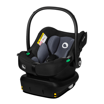 lionelo Astrid i-Size Set Black Grey — Car seat with ISOFIX base