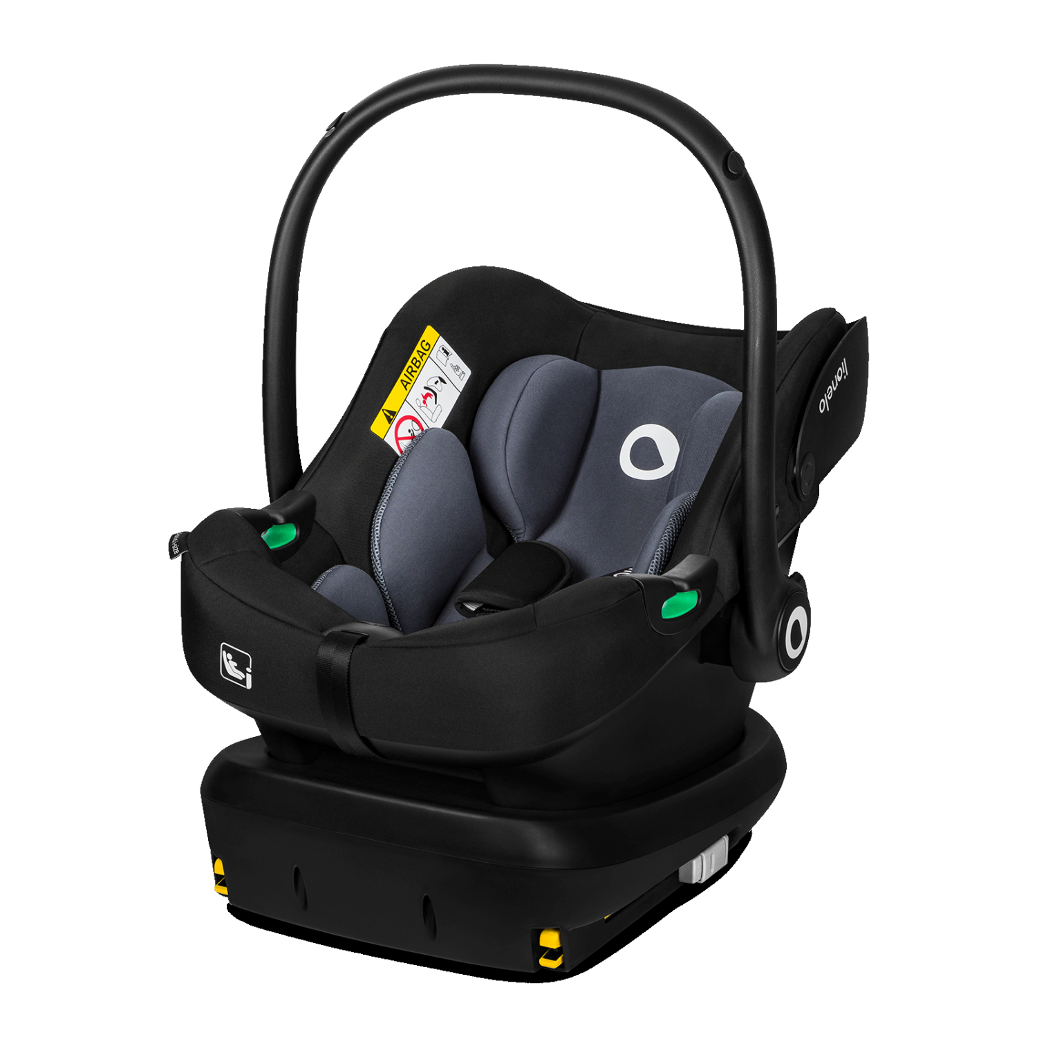 lionelo Astrid i-Size Set Black Grey — Car seat with ISOFIX base