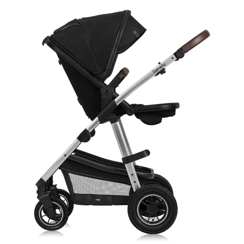 lionelo Amber 2in1 Black Silver — Multi-function pram