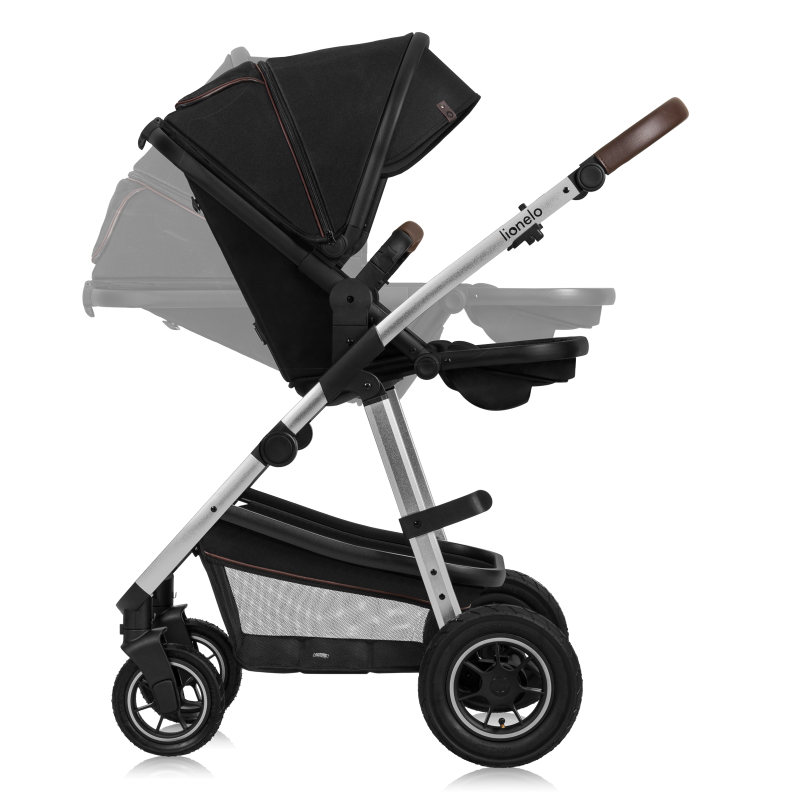 lionelo Amber 2in1 Black Silver — Multi-function pram