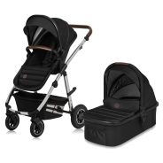 lionelo Amber 2in1 Black Silver — Multi-function pram