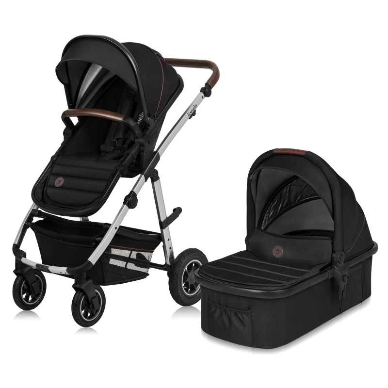 lionelo Amber 2in1 Black Silver — Multi-function pram